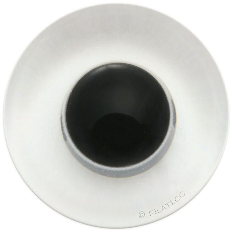 Union Knopf Nallen silmä 23mm | 10-läpinäkyvä/musta