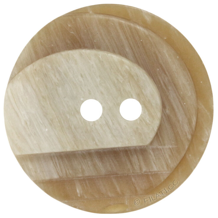 Union Knopf 2-reikäinen nappi 23mm | 16-ruskeabeige