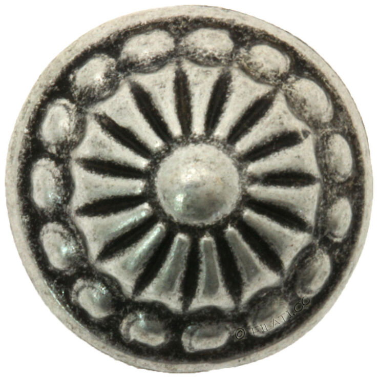 Union Knopf Metallinen kantanappi hopeoitu 12mm | 83-hopea