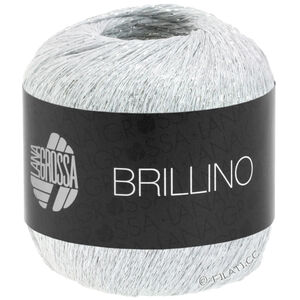 Lana Grossa BRILLINO | 10-valkoinen/hopea