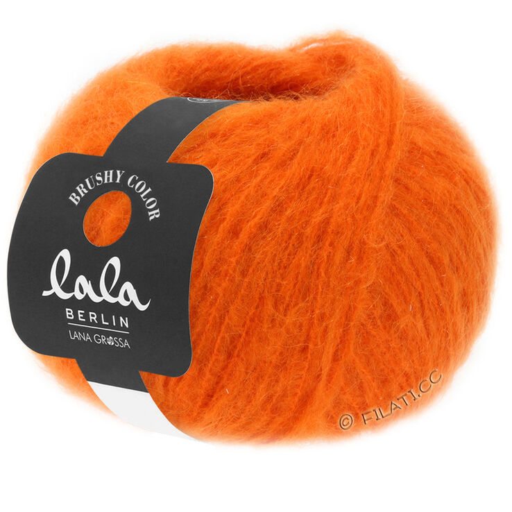 Lana Grossa BRUSHY Uni/Print (lala BERLIN) | 001-oranssi