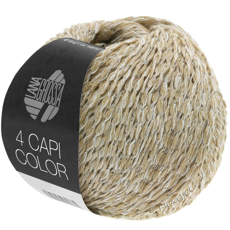 Lana Grossa 4 CAPI Color | 101-valkoinen/beige