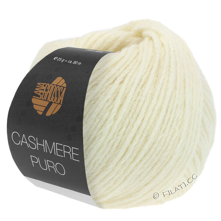 Lana Grossa CASHMERE PURO | 01-luonnonvalkoinen
