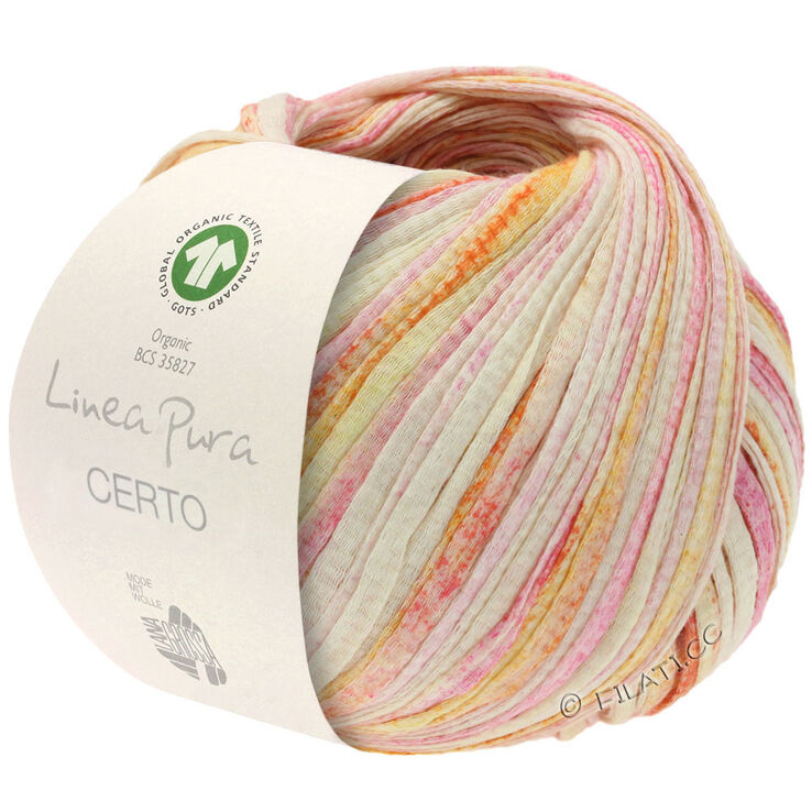 Lana Grossa CERTO Print (Linea Pura) | 101-pinkki/keltaoranssi/punainen/luonto