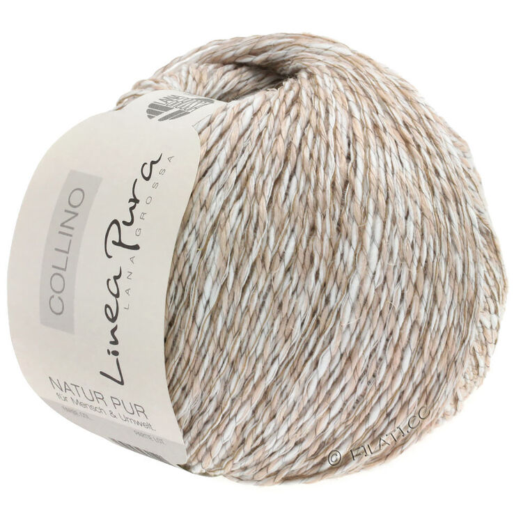 Lana Grossa COLLINO (Linea Pura) | 01-valkoinen/beige/vaaleanruskea
