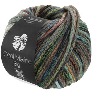 Lana Grossa COOL MERINO Big Color | 412-harmaa/keltainen/oliivi/turkoosi/vihreä/tummanvihreä/okra