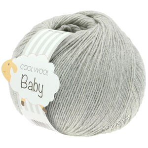 Lana Grossa COOL WOOL Baby Uni/Print 50g | 206-vaaleanharmaa meleerattu