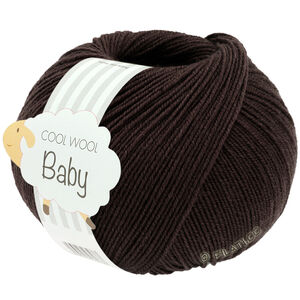 Lana Grossa COOL WOOL Baby Uni/Print 50g | 333-mustanruskea