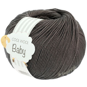 Lana Grossa COOL WOOL Baby Uni/Print 50g | 334-tummanharmaa meleerattu