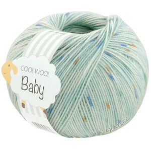 Lana Grossa COOL WOOL Baby Uni/Print 50g | 369-minttu/sininen/oranssi