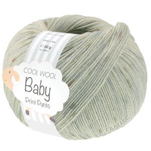 Lana Grossa COOL WOOL Baby Uni/Print 50g | 376-hopeanharmaa/taupe/vaaleanharmaa