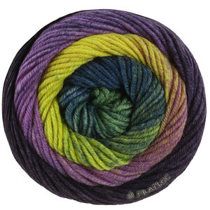 Lana Grossa COOL WOOL Big Color | 4043-vihreä/mustanruskea/tummanvioletti/violetti/keltainen/lehdenvihreä/tumma petrooli
