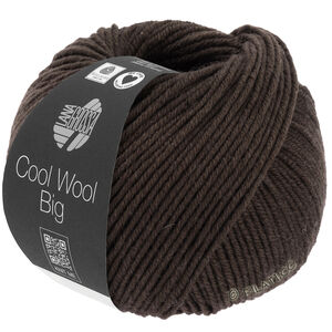 Lana Grossa COOL WOOL Big  Uni/Melange | 1020-mustanruskea