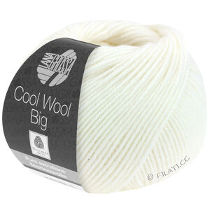 Lana Grossa COOL WOOL Big  Uni/Melange | 0615-valkoinen