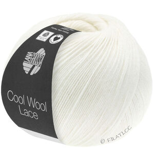 Lana Grossa COOL WOOL Lace | 28-valkoinen