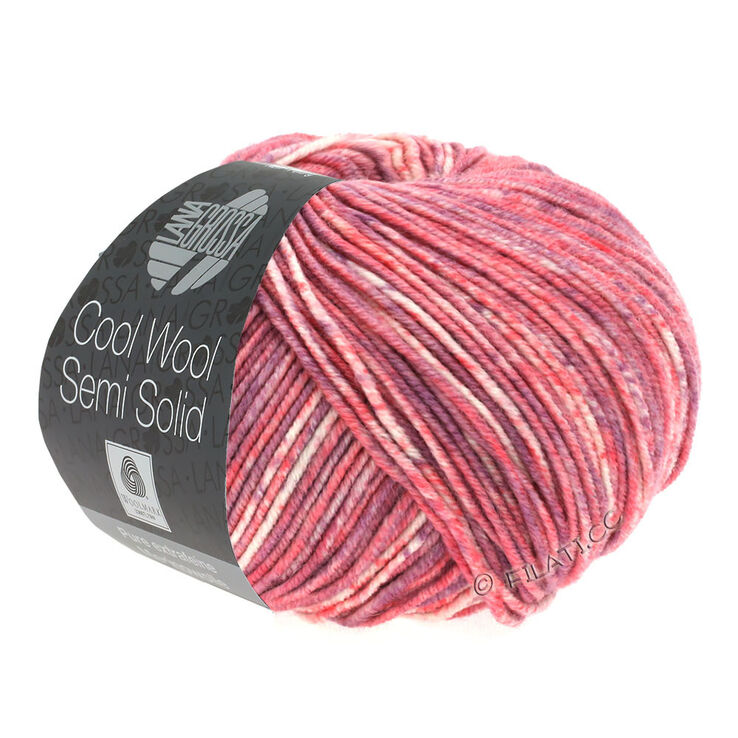 Lana Grossa COOL WOOL Semi Solid | 6502-lohi/antiikkivioletti/ecru meleerattu