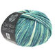 Lana Grossa COOL WOOL Semi Solid | 6506-farkku/jade/ecru meleerattu