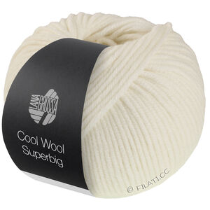 Lana Grossa COOL WOOL Superbig | 34-valkoinen