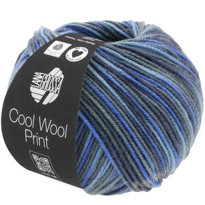 Lana Grossa COOL WOOL  Print | 716-farkku/harmaansininen/royal