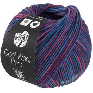 Lana Grossa COOL WOOL  Print | 837-kyyhkynsininen/luumu/punavioletti