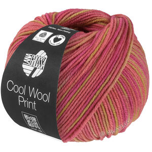 Lana Grossa COOL WOOL  Print | 840-hiekankeltainen/kanerva/orkideanroosa