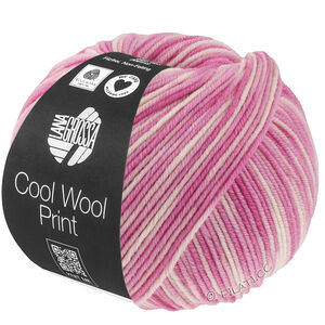 Lana Grossa COOL WOOL  Print | 842-roosa/fuksia/ecru