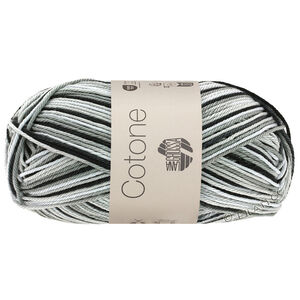 Lana Grossa COTONE  Print/Spray/Mouliné | 317-valkoinen/hopeanharmaa/tummanharmaa/musta