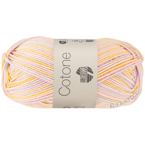 Lana Grossa COTONE  Print/Spray/Mouliné | 357-vaaleankeltainen/pehmeä lila/rosé/ecru