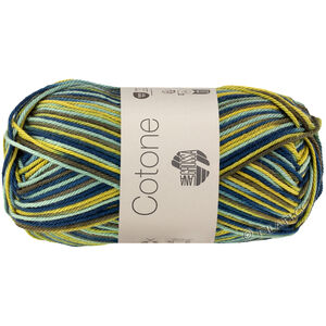 Lana Grossa COTONE  Print/Spray/Mouliné | 360-resedanvihreä/tumma petrooli/vaalea oliivi/tumma oliivi