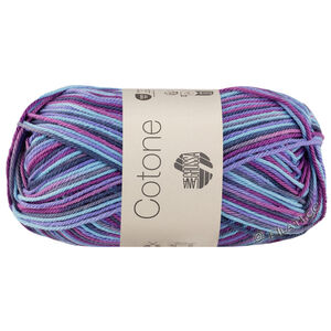 Lana Grossa COTONE  Print/Spray/Mouliné | 362-violetti/lila/tumma petrooli/turkoosi
