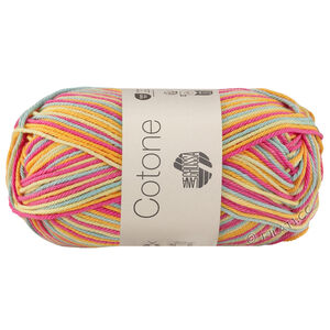 Lana Grossa COTONE  Print/Spray/Mouliné | 363-pinkki/keltuainen/sitruksenkeltainen/minttu