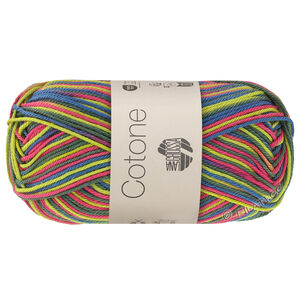Lana Grossa COTONE  Print/Spray/Mouliné | 366-pistaasi//petroolinsininen/tummanvihreä