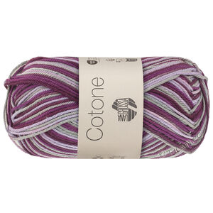 Lana Grossa COTONE  Print/Spray/Mouliné | 368-violetti/orkideanlila/sireeni/harmaa