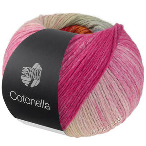 Lana Grossa COTONELLA | 19-kameli/pinkki/fuksia/punavioletti/harmaa/sireeni/keltaoranssi/punainen/keltainen