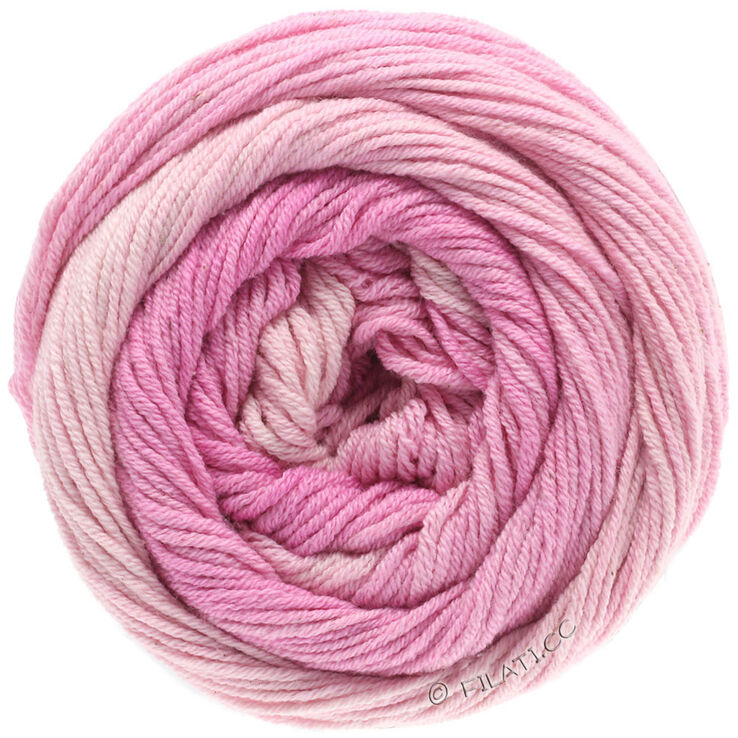 Lana Grossa ELASTICO Dégradé | 701-pehmeä roosa/roosa/pinkki