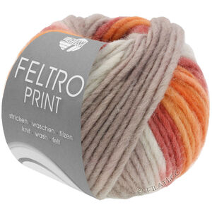 Lana Grossa FELTRO Print | 0394-beige/taupe/ruoste/oranssi
