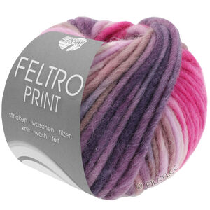 Lana Grossa FELTRO Print | 0396-pinkki/roosa/antiikkivioletti/luumu