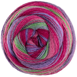 Lana Grossa GOMITOLO ARTE | 1022-harmaa/lila/pinkki/fuksia/vihreä/luumu/syklaami