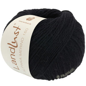 Lana Grossa LANDLUST Alpaka Merino 160 | 410-musta
