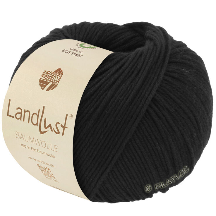 Lana Grossa LANDLUST BAUMWOLLE (GOTS) | 01-musta