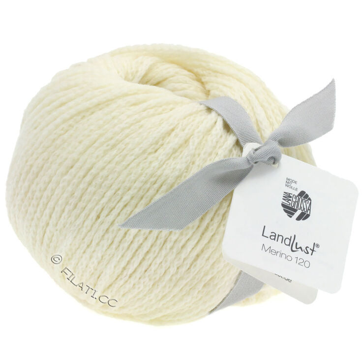 Lana Grossa LANDLUST MERINO 120 | 101-luonnonvalkoinen