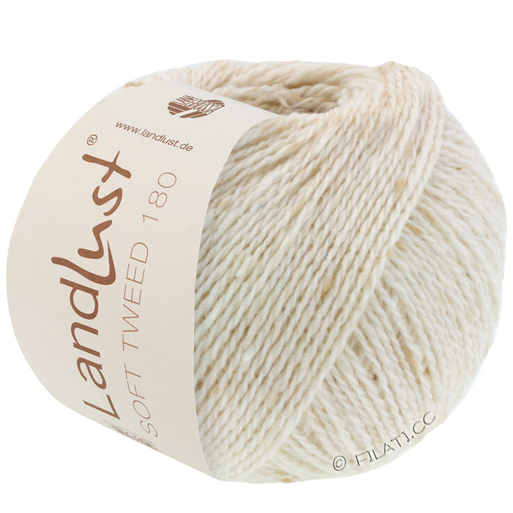 Lana Grossa LANDLUST Soft Tweed 180 | 101-luonto meleerattu