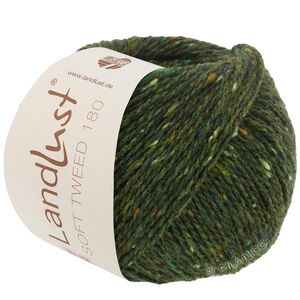 Lana Grossa LANDLUST Soft Tweed 180 | 107-tummanvihreä meleerattu
