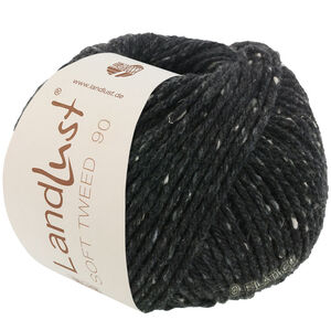Lana Grossa LANDLUST Soft Tweed 90 | 06-musta meleerattu