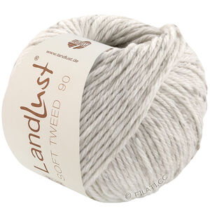 Lana Grossa LANDLUST Soft Tweed 90 | 25-hopeanharmaa meleerattu