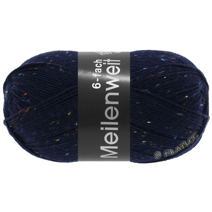 Lana Grossa MEILENWEIT 6-FACH 150g Mouliné/Tweed | 8816-yönsininen meleerattu