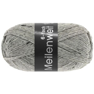 Lana Grossa MEILENWEIT 6-FACH 150g Mouliné/Tweed | 8972-vaaleanharmaa meleerattu