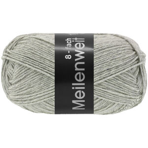 Lana Grossa MEILENWEIT 8-FACH 150g | 9564-vaaleanharmaa meleerattu