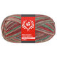 Lana Grossa MEILENWEIT 100g Merino Christmas Lurex | 6810-valkoinen/tummanvihreä/tummanruskea/oranssi/vaaleanvihreä