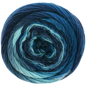 Lana Grossa MEILENWEIT 100g Color Mix Soft | 8055-teräksensininen/harmaansininen/vaaleansininen/taivaansininen/keskisininen/tummansininen